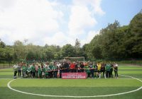 Jugadores profesionales de Cruz Azul en inauguración de canchas de ‘Molino de San Roque’ en Xalapa